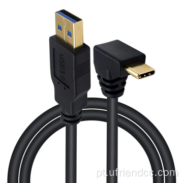 USB3.0 tipo A masculino para USB3.1 Cabo do carregador tipo C